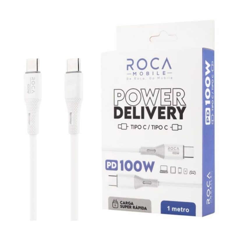 Cable de Datos ROCA 100W PD blanco