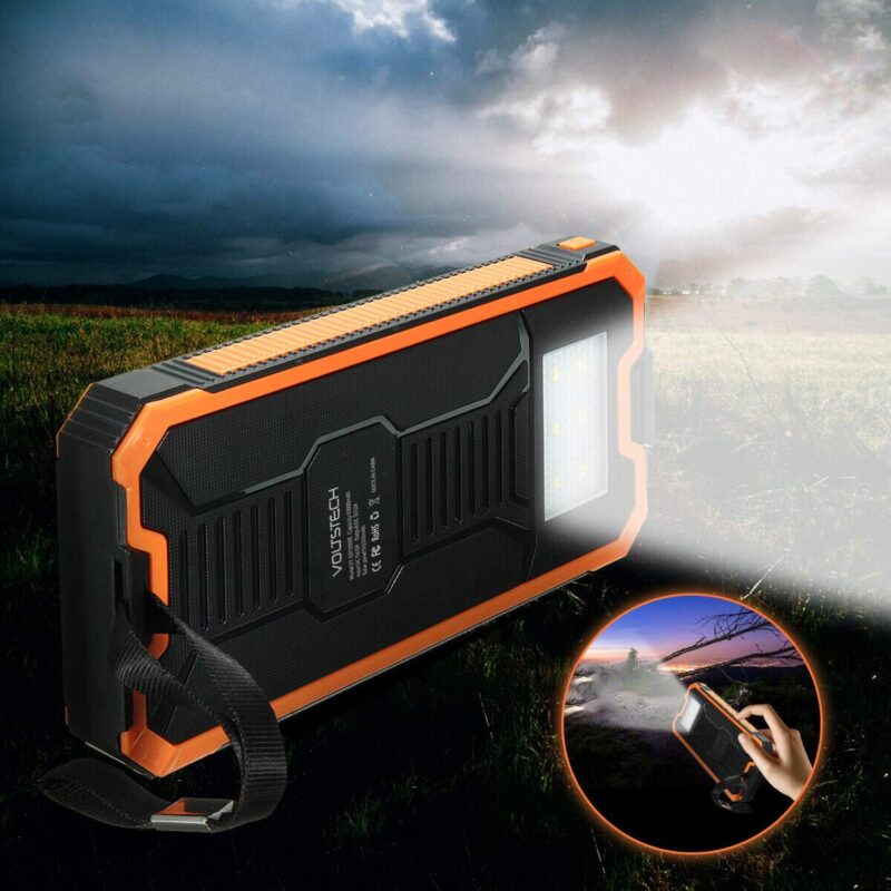 Power Bank Solar (Con luz Led) 8000mha