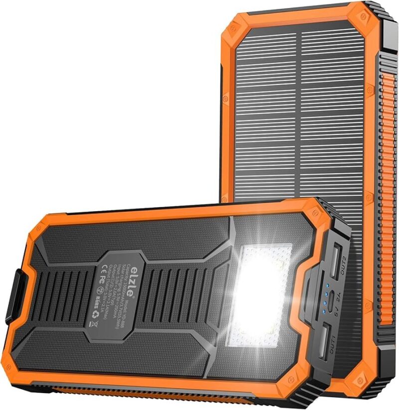 Power Bank Solar (Con luz Led) 8000mha